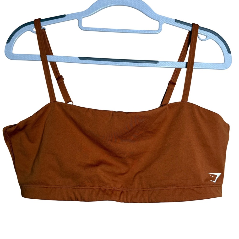 Gymshark Sports Bra Womens XXL Rust Orange Excellent Adjustable Straps No Pads